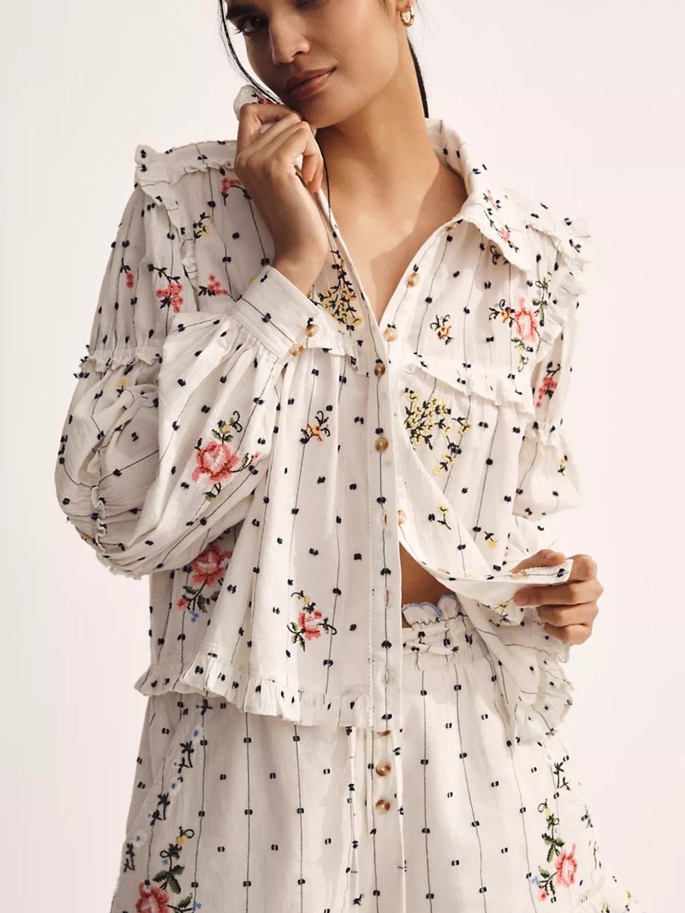 Anthropologie Pilcro Seaside Hankerchief Print Buttondown. Size L. Worn once!